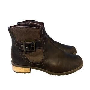Timberland Earthkeepers Womans 6.5 Bethel Leather Ankle Boots Booties Brown
